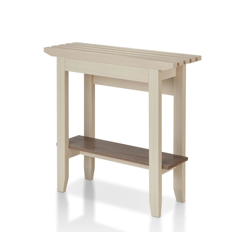 Geer Contemporary Ivory 36-inch 1-Shelf Console Table by Furniture of America