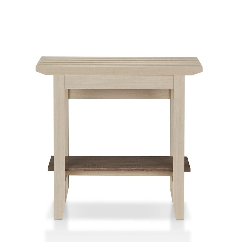 Geer Contemporary Ivory 36-inch 1-Shelf Console Table by Furniture of America