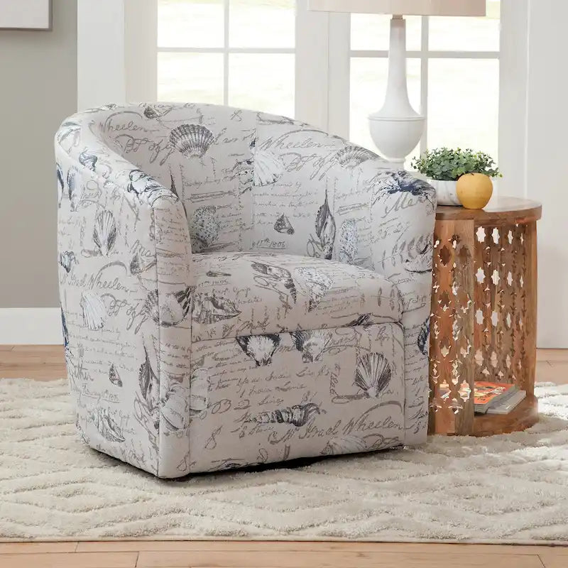 Sea Treasures Swivel Barrel Chair by Greyson Living