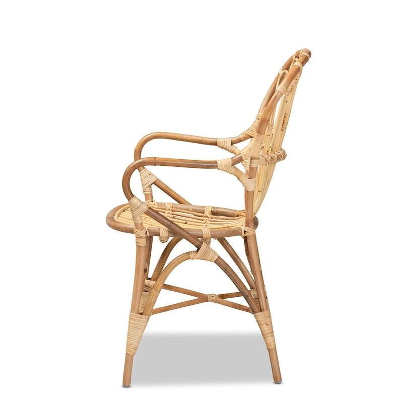 Sheraton Modern Natural Finished Rattan Dining Chair
