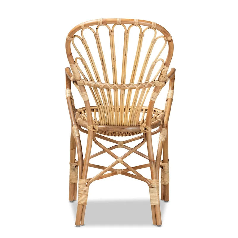 Sheraton Modern Natural Finished Rattan Dining Chair