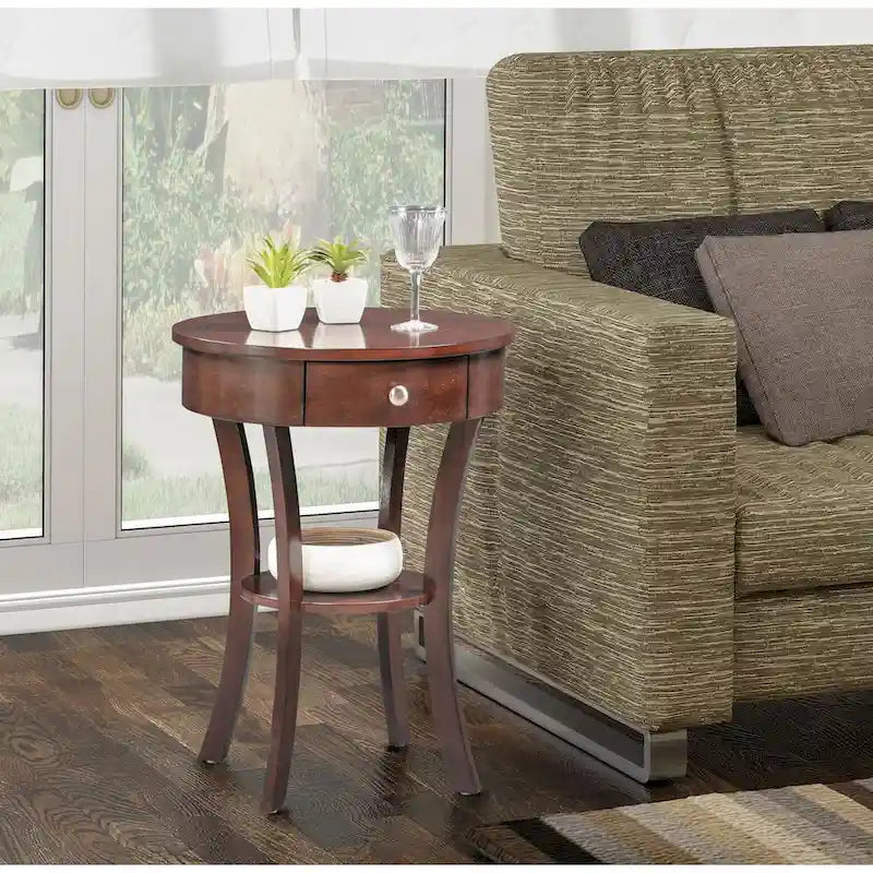 Convenience Concepts Classic Accents Schaffer 1 Drawer End Table with Shelf