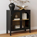 Nathan James Mason Sideboard Buffet with Glass Doors and Adjustable Shelves