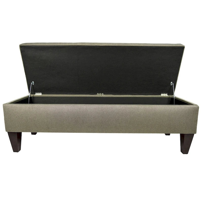 MJL Furniture Brooke 10 Button Tufted Dawson7 Long Storage Bench Ottoman