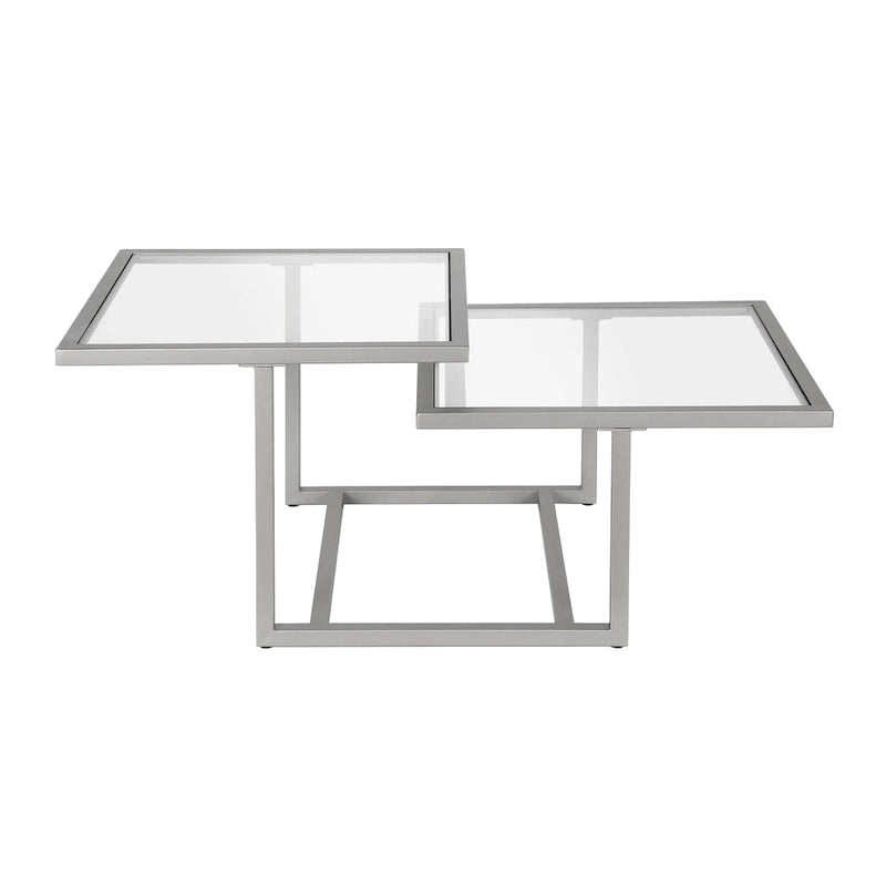 Silver Orchid Solm Two-Tier Blackened Bronze Coffee Table