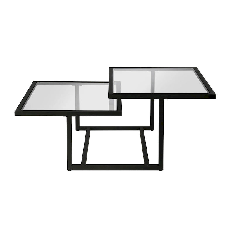 Silver Orchid Solm Two-Tier Blackened Bronze Coffee Table