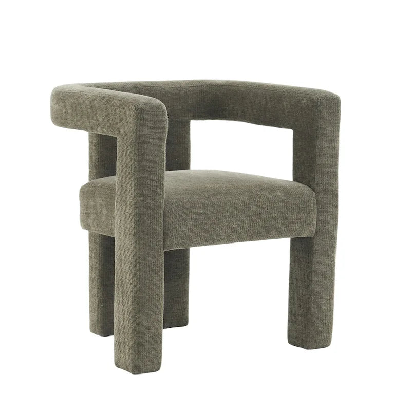 Set of 1 Chic design Barrel shaped Fabric Upholstered Accent Armchair