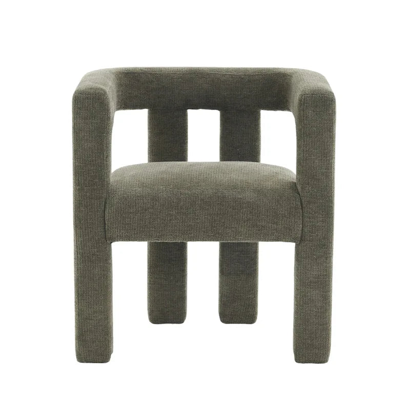 Set of 1 Chic design Barrel shaped Fabric Upholstered Accent Armchair