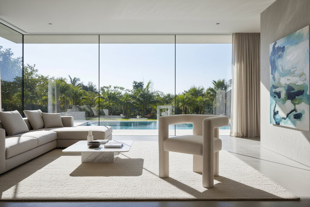 Set of 1 Chic design Barrel shaped Fabric Upholstered Accent Armchair