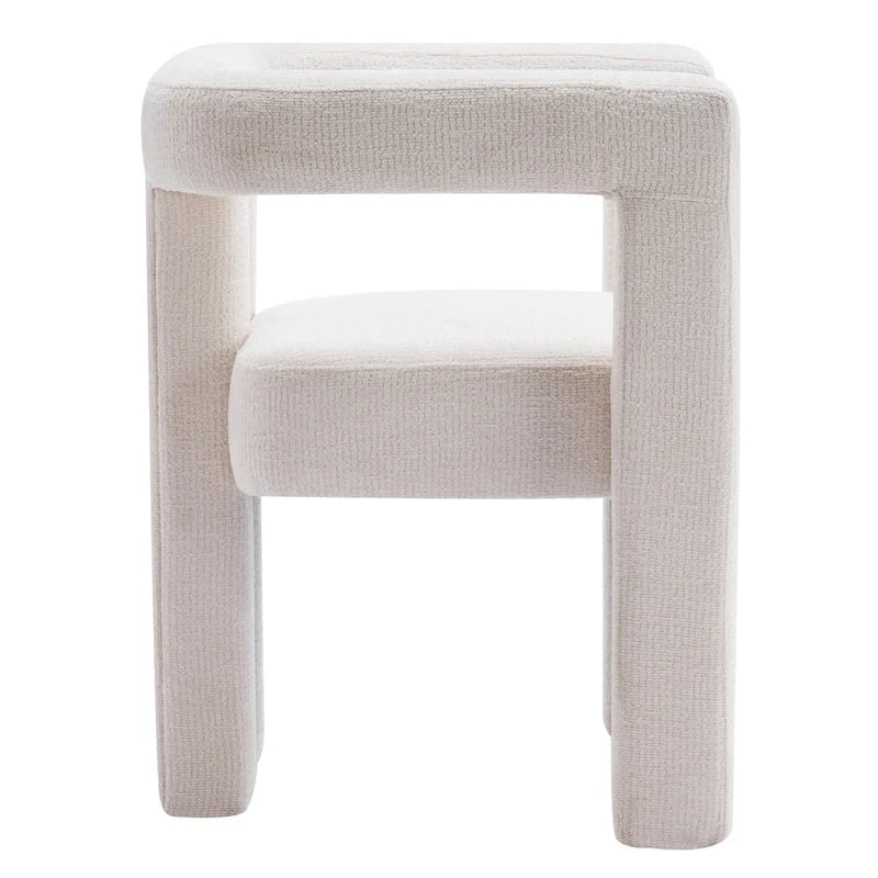 Set of 1 Chic design Barrel shaped Fabric Upholstered Accent Armchair