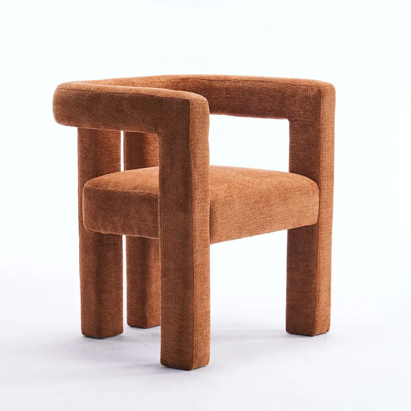 Set of 1 Chic design Barrel shaped Fabric Upholstered Accent Armchair