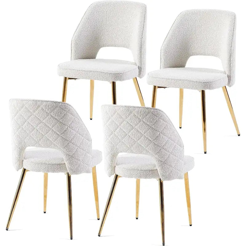 Howtai Upholstered Home Chair Hollow-Back Set of 4