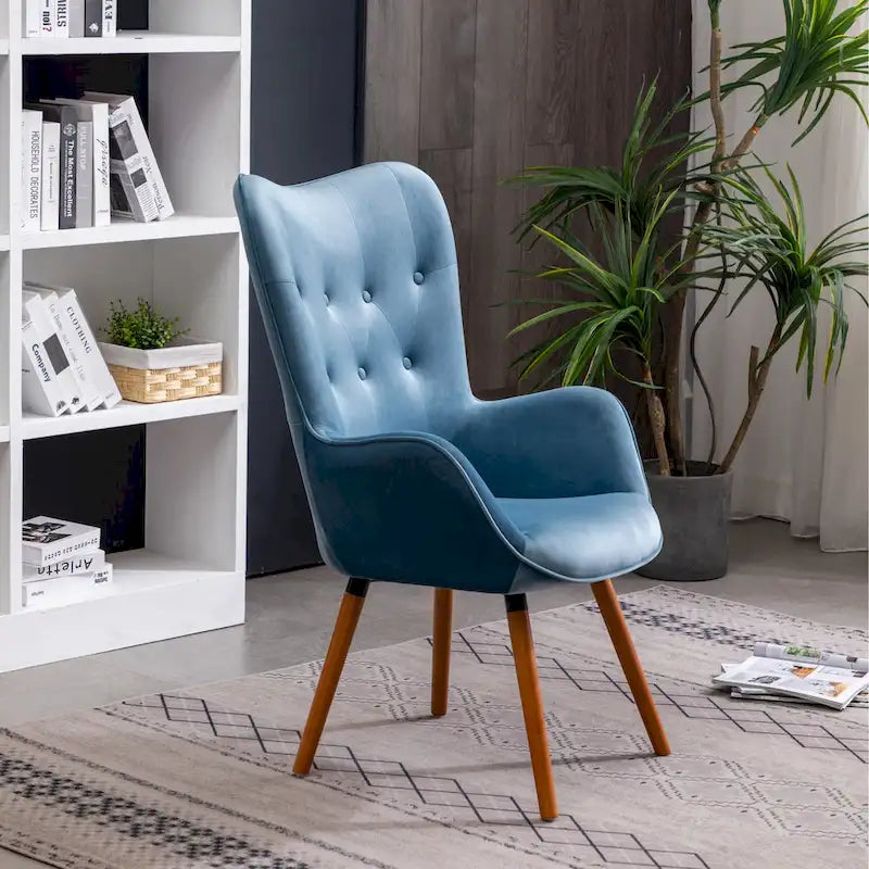 Carson Carrington Arvika Button-tufted High-back Velvet Accent Chair