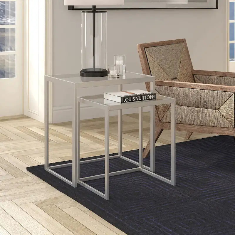 Rocco Rectangular Nested Side Table - 22 Wide