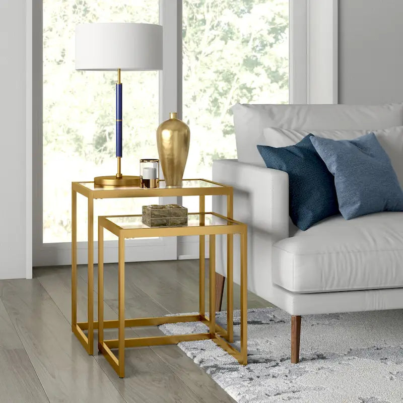 Rocco Rectangular Nested Side Table - 22 Wide