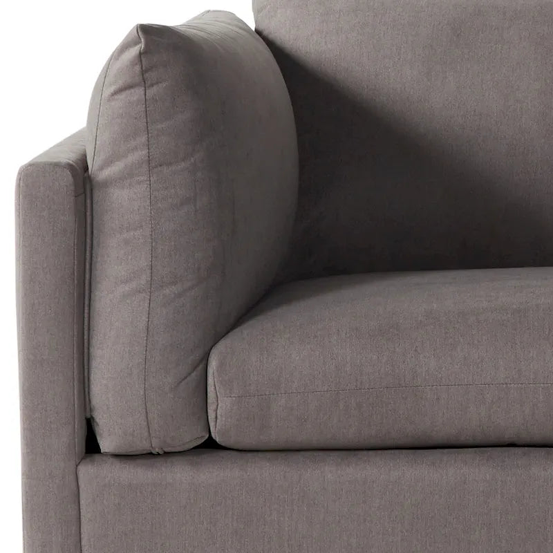 Roundhill Furniture Enda Oversized Living Room Pillow Back Cuddler Arm Chair with Ottoman