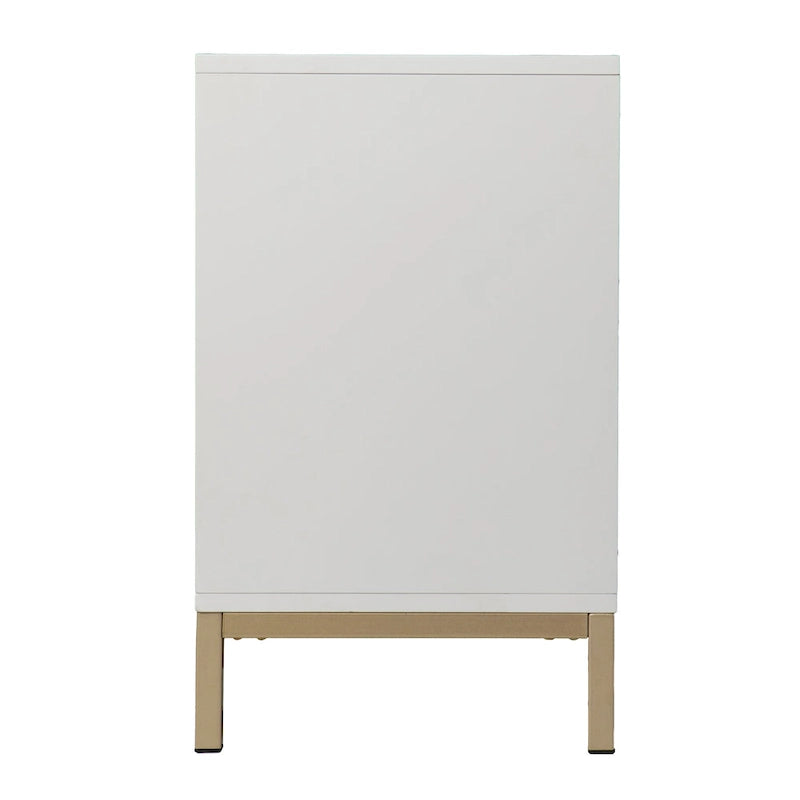SEI Furniture Gliday Contemporary Decorative 2-Door Buffet Accent Cabinet with Gold Hardware