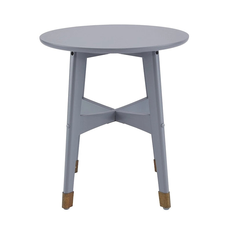 SEI Furniture Morgenstern Round Midcentury Modern Wood Side Table