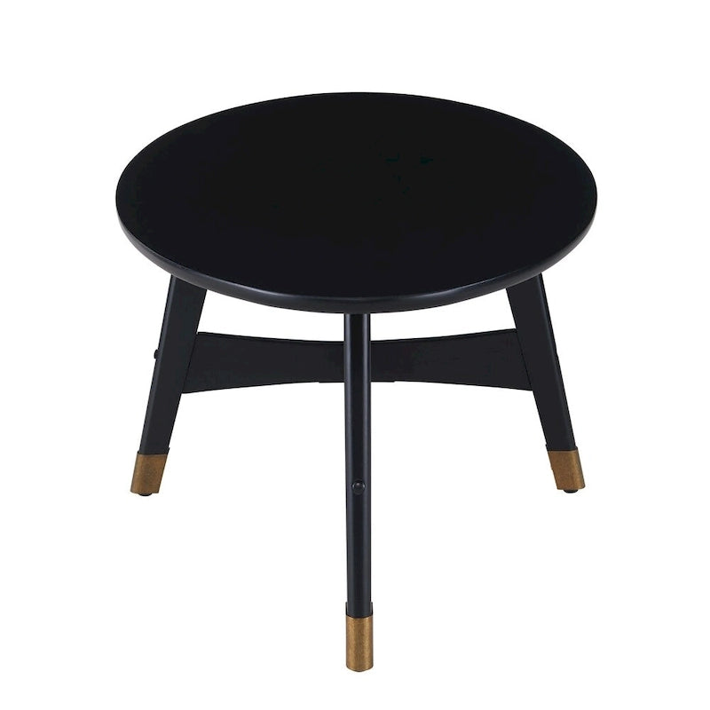 SEI Furniture Morgenstern Round Midcentury Modern Wood Side Table