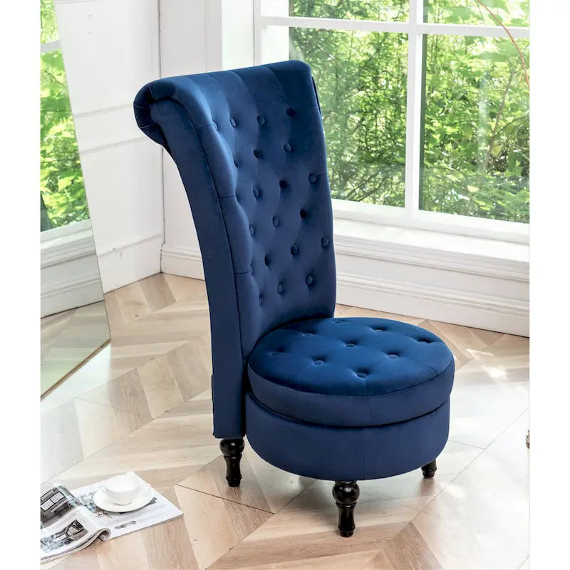 US Pride Furniture Gosser 20 Wide Velvet High Back Vanity Chair