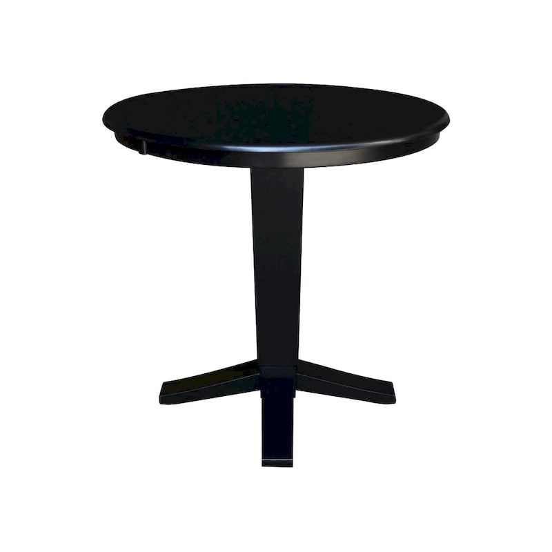36 in Solid Wood Round Top Counter Height Pedestal Dining Table
