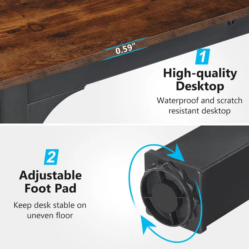 78.7 Inches Extra Long Computer Desk 2 Person Desk