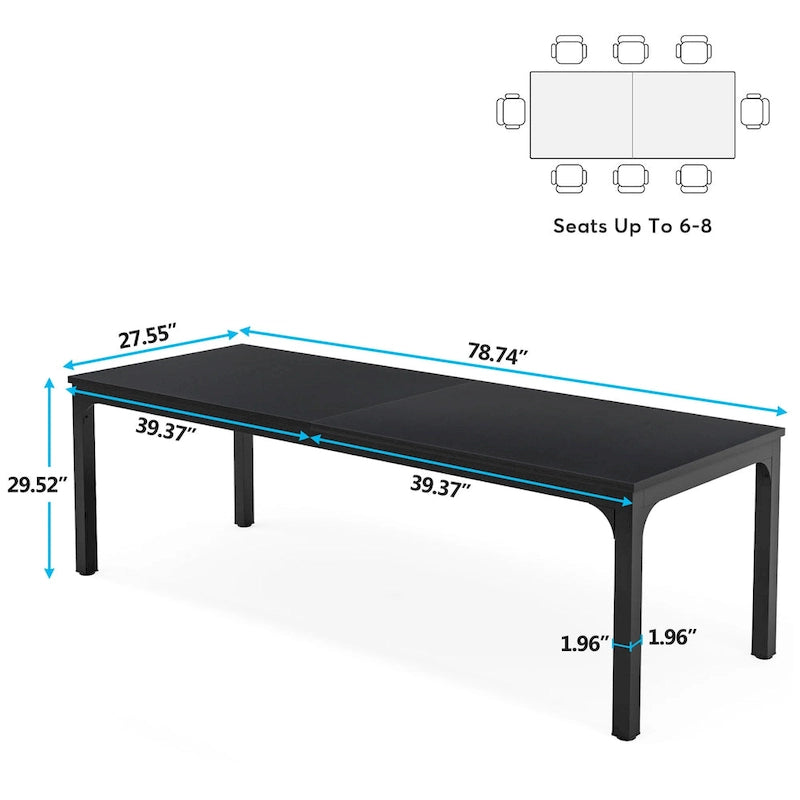 78.7 Inches Extra Long Computer Desk 2 Person Desk