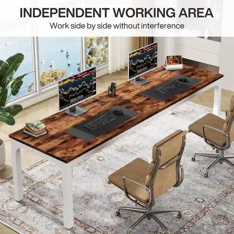 78.7 Inches Extra Long Computer Desk 2 Person Desk