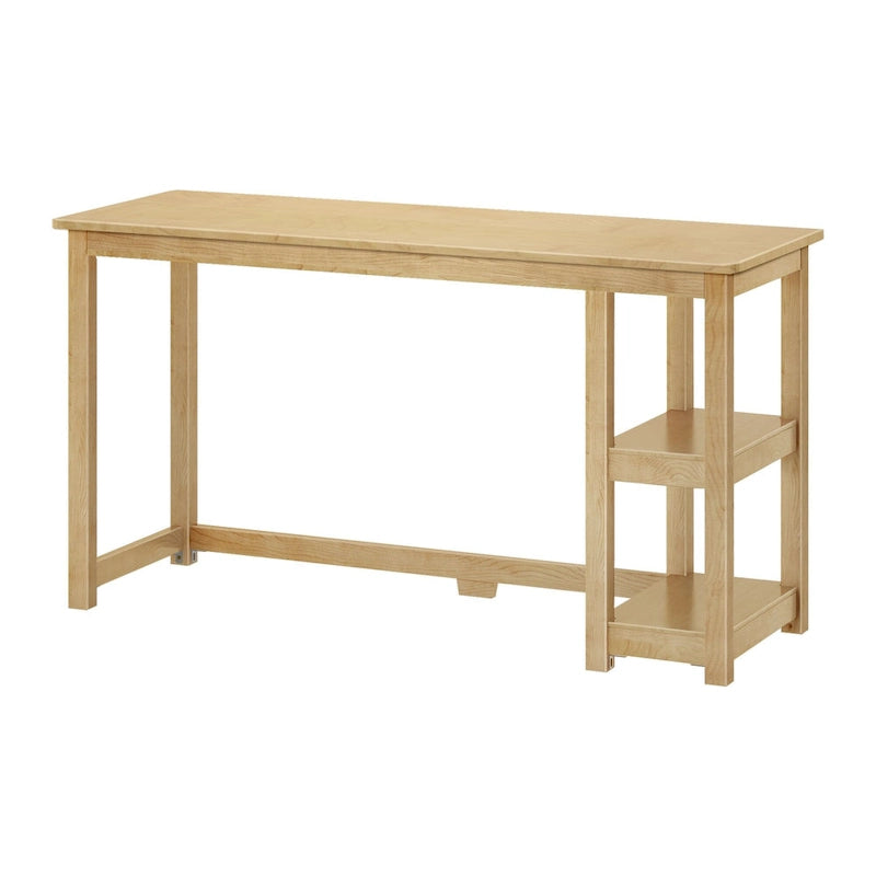Plank and Beam Desk with Bookshelves