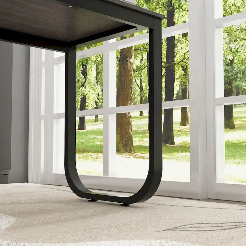 55-inch Timechee L-shaped Storage Computer Desk