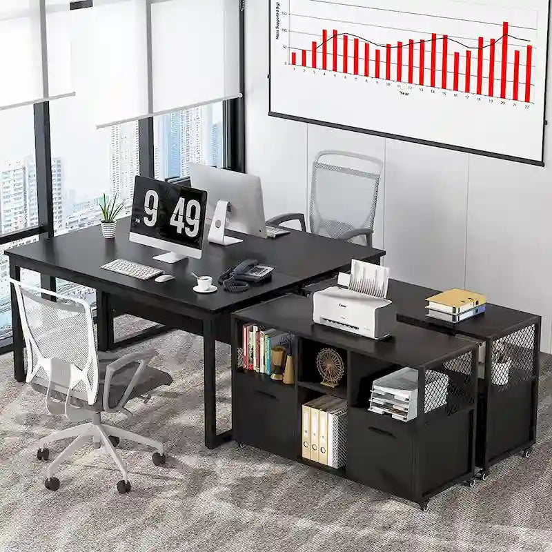 Large Lateral File Cabinets Mobile Filing Cabinet for Home Office