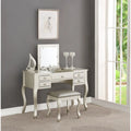 Flip Up Mirror Vanity Set with Stool