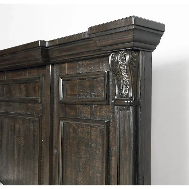 Roundhill Furniture Farson Distressed Dark Walnut Finish 4-piece Bedroom Set