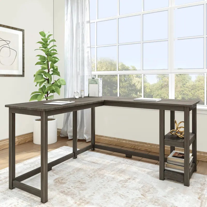 Max and Lily Corner Desk w/ Shelves
