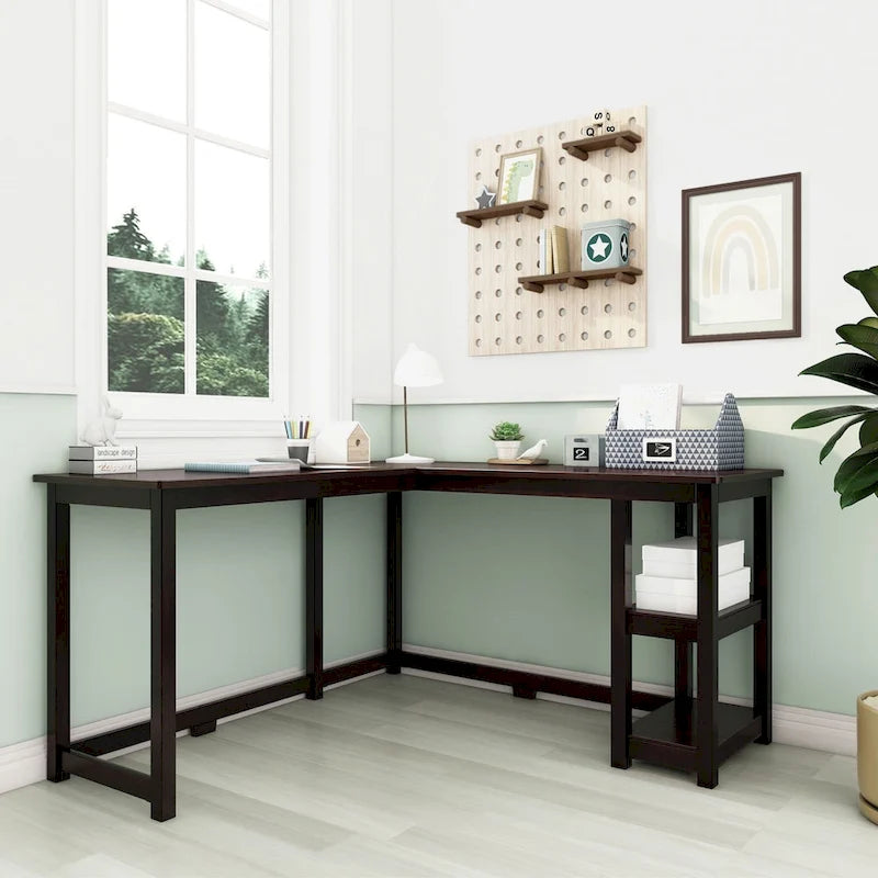 Max and Lily Corner Desk w/ Shelves
