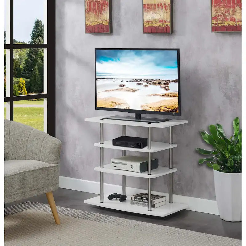 Convenience Concepts Designs2Go No Tools 4 Tier Highboy TV Stand