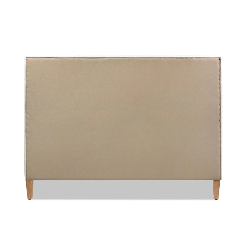 Haley Upholstered Rattan Cane-Back Platform Bed