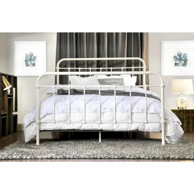 Norielle Rustic Metal Spindle Panel Bed by Furniture of America