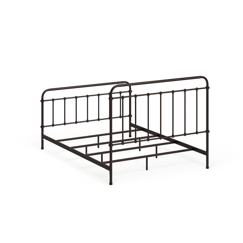Norielle Rustic Metal Spindle Panel Bed by Furniture of America