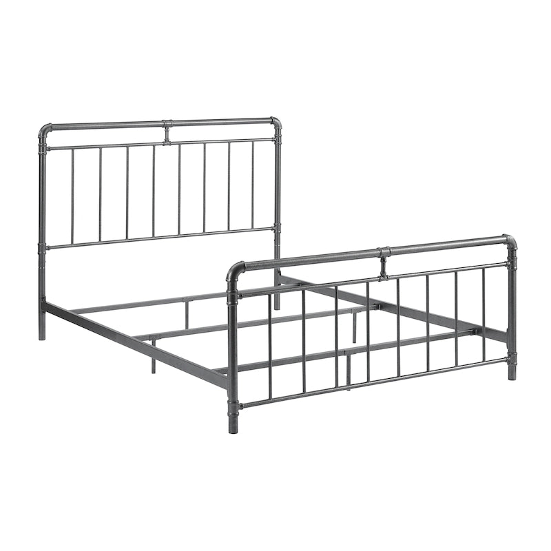 Corvus Meitner Vintage Charcoal Metal Bed