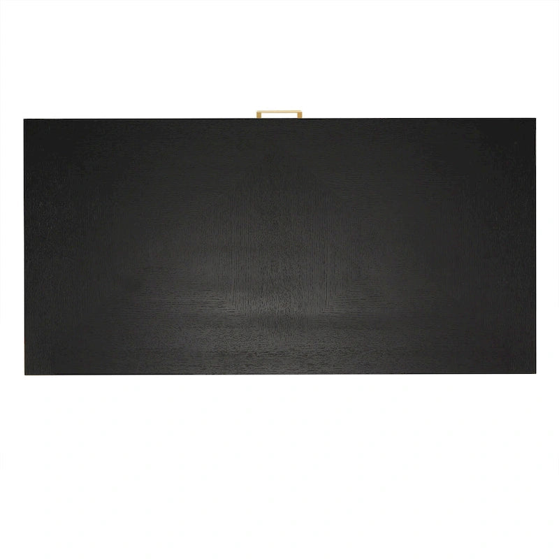 Cheyenne Black Finish Writing Desk with Gold Metal Base by iNSPIRE Q Modern