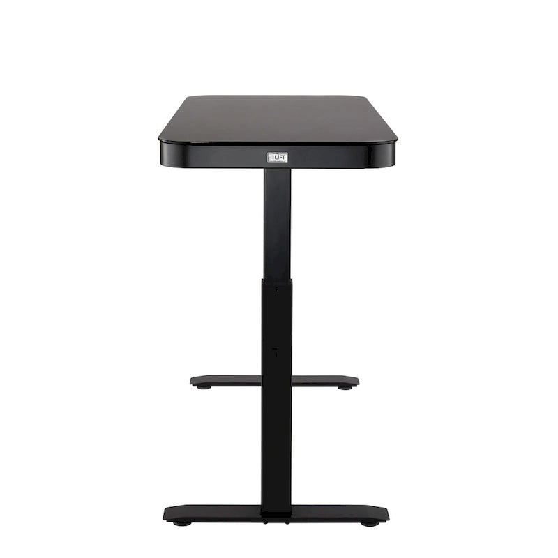 AIRLIFT 47.5 in Tempered Glass Electric Standing Desk Top Dual 2.4A USB Charging Port Height Adjustable to 47.5 in H