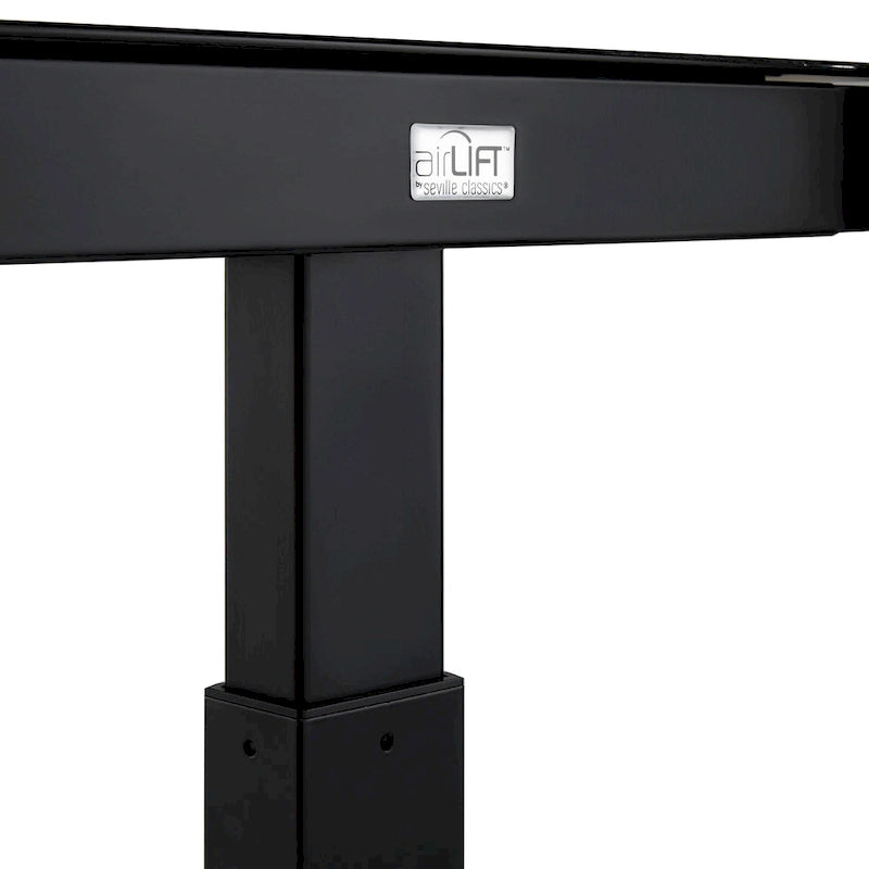 AIRLIFT 47.5 in Tempered Glass Electric Standing Desk Top Dual 2.4A USB Charging Port Height Adjustable to 47.5 in H