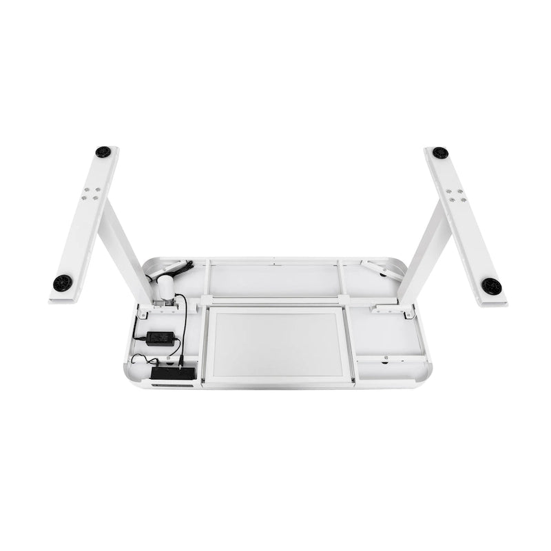 AIRLIFT 47.5 in Tempered Glass Electric Standing Desk Top Dual 2.4A USB Charging Port Height Adjustable to 47.5 in H