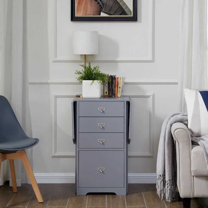 SEI Furniture London White Fold-out Organizer and Craft Desk