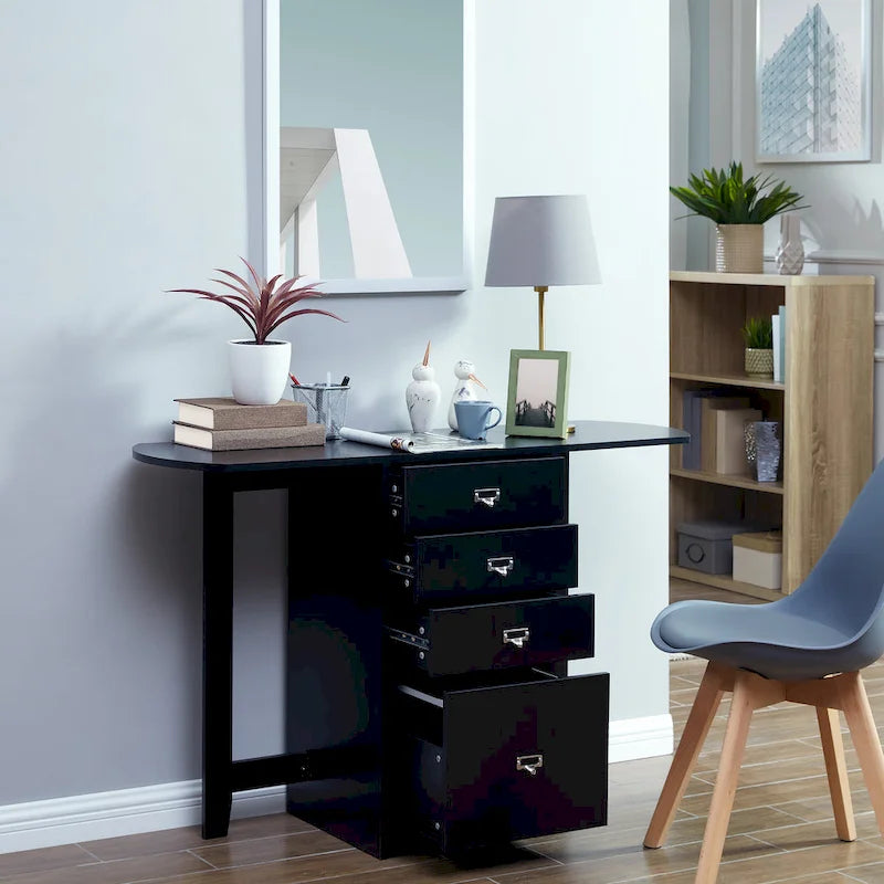 SEI Furniture London White Fold-out Organizer and Craft Desk
