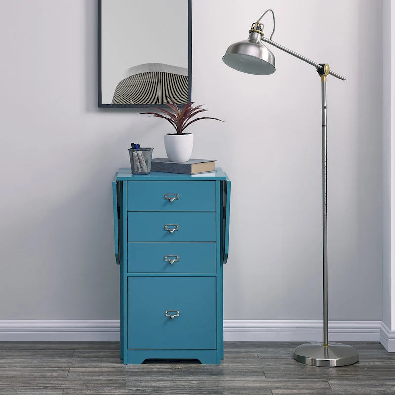 SEI Furniture London White Fold-out Organizer and Craft Desk