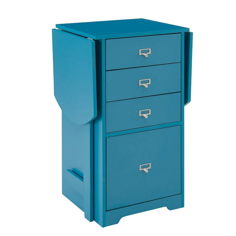 SEI Furniture London White Fold-out Organizer and Craft Desk