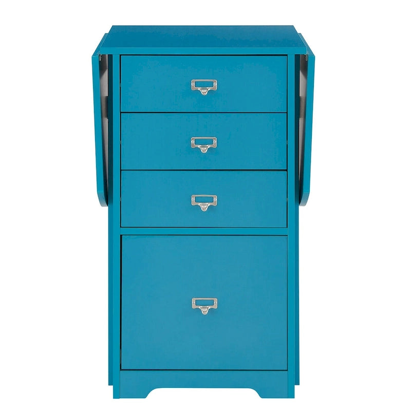 SEI Furniture London White Fold-out Organizer and Craft Desk