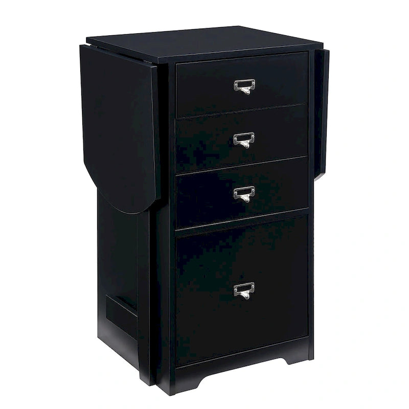 SEI Furniture London White Fold-out Organizer and Craft Desk